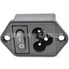 Enchufe de corriente AC negro de dos en uno con palabra de flor de ciruelo y interruptor Enchufe AC enchufe para electrodomésticos