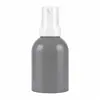 Botella de bomba de espuma gris de 500 ml a prueba de luz, tamaño de viaje portátil, bomba de espuma limpiadora facial, dispensador cosmético