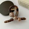 Presilha de Pérola Sofisticada, Elegante e Simples para Mulheres, Estilo Coreano, Suave Elegante, Presilha Garra Acessório de Cabelo para a Parte de Trás da Cabeça