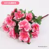 Rama de Azalea Simulada Rododendro Flor Artificial de Plástico Cama de Flores Decoración de Paisajismo Proyecto Flor de Seda Insertada Escena Comercial Área Escénica Paisajismo