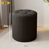 Taburete pequeño para el hogar, taburete para mesa de centro de sala, taburete redondo con cojín de cuero, asiento para niños, taburete bajo, banco moderno, taburete para cambiar zapatos en la entrada
