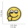 Pegatinas de Tela con Expresiones de Emoji Accesorios para Ropa Calcomanías Decorativas Parches Divertidos Serie de Insignias Redondas Lindas de Smiley