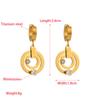 Aretes de acero de titanio exquisitos de lujo ligero de moda de gran venta transfronteriza de Europa y Estados Unidos, temperamento versátil, diamantes geométricos de amor, aretes nicho