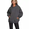 Sudadera con capucha para mujer Amazon Transfronteriza Europea y Americana 2024, Top Casual con Bolsillo, Suéter Holgado, Corte Holgado