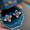 Diseñador Senior Moda Elegante Dulce Diosa Exquisito Moño Escalera Cuadrados Pendientes Super Hada Pendientes de Mariposa