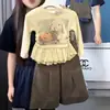 Conjunto de otoño para niñas 2026 nuevo estilo, conjunto de dos piezas para niñas mayores y pequeñas, camiseta infantil de moda