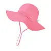 Sombrero de Sol para Bebé y Niño Pequeño, Sombrero de Playa de Verano para Niñas, Ajustable, con Ala Ancha, Adecuado para Edades de 0 a 8 Años