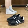 Zapatillas deportivas de entrenamiento de suela plana estilo retro americano para mujer, nuevas de primavera 2025, versátiles, casuales, populares, transpirables, de suela blanda