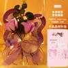 Dia do Professor Cartão de Cumprimentos Artesanal Pacote de Materiais DIY Tulipa Flor Eterna Cartão de Desejos de Bênçãos Cartão de Cumprimentos de Alta Qualidade