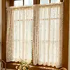 Cortinas blackout estilo europeo transfronterizas, mosquiteros, cortinas cortas, cortinas para puerta de cocina divisoras de encaje semi-jacquard, productos terminados al por mayor