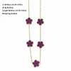 Nuevo Conjunto de Tres Piezas de Lujo de Nicho de Alta Gama, Collar, Pulsera y Pendientes de Acero de Titanio con Trébol de Cinco Hojas de Doble Cara para Mujer, Venta al por Mayor Transfronteriza