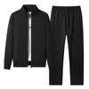Conjunto deportivo casual nuevo de primavera y otoño para hombres de mediana edad y mayores, un atuendo de dos piezas adecuado para papás