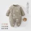 Roupa de Algodão para Bebê de 150g para Outono e Inverno, Macacão Quente e Espesso para Recém-Nascido, Macacão Acolchoado Infantil para Exterior
