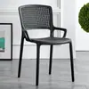 Silla nórdica de plástico con respaldo, moderna y sencilla, para el hogar, económica, informal, para exteriores, gruesa, para comedor de adultos.