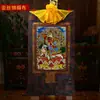 Algodão do Nepal pintura com tinta mineral natural coração Ningma três fundamental único sólido proteção thangka estátua de Buda 0,65m