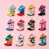 Pingente DIY de Liga Cruzada Bota de Cowboy Ocidental Retrô Ornamento Acessórios Pingente de Chaveiro