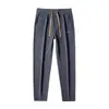 Pantalones de trabajo duraderos y resistentes a las manchas para hombre, engrosados y forrados de polar para otoño e invierno, no magnéticos, sin hierro, de pierna ancha, de pana, casuales