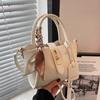 Bolso pequeño de crowdsourcing para mujer, novedad de verano 2024, cesta de verduras de moda, bolso bandolera estilo Chanel para mujer, bolso tipo cubo portátil.