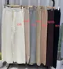 Pantalones de punto texturizados de pierna ancha para mujer, nuevos pantalones casuales rectos holgados con cordón de cintura alta para otoño e invierno, pantalones de lana estilo comercio exterior