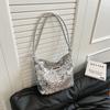 Bolsa feminina moda popular personalizada com cordão de lantejoulas corrente bolsa de ombro mensageiro verão 2024 nova moda textura