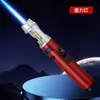Encendedor de soplete de soldadura manual creativo, Pistola rociadora de alta temperatura, Llama azul, Encendedor a prueba de viento recargable, Encendedor portátil para exteriores
