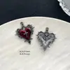 Pingente de Liga Estilo Punk Dark Estilo Gótico com Zircônia Aranha Lua Coração Cruz Acessórios para Colar DIY