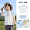 Camiseta de Manga Curta para Meninos Europeus Direitos Verão Bebê Ao Ar Livre Antibacteriano Sem Costura Roupa Infantil Tops de Bebê Infantil Roupas de Meia Manga
