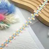 Borde de Encaje de 1.8 cm de Ancho para Hanfu y Qipao, Tela de Gasa Colorida para Ropa, Bolsos, Sombreros, Borde Decorativo, En Stock