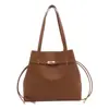 Bolsa Tendência com Alça de Ombro Única, Cor Sólida Personalizada, Novo Modelo 2025, Grande Capacidade, Textura de Inverno, Fashion, Casual, Bolsa Saco Simples
