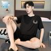 [7A Antibacteriano e Anti-Ácaro] Pijama Masculino Verão Fino Modal Manga Curta Conjunto de Shorts Tamanho Grande Roupa de Casa Masculina