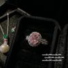 Aretes de Cristal Ágata Esmeralda Brasileña Perla Nuevo Estilo Chino Esmeralda Collar de Perlas Blancas traje