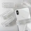 Clip trasero transparente para teléfono móvil material al por mayor correa diagonal red social perezoso caricatura pegamento de crema clip para funda de teléfono móvil diy
