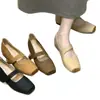 Zapatos Mary Jane de punta cuadrada para mujer que aumentan la altura, estilo francés, nueva colección verano y otoño 2026, adecuados para combinar con faldas, bailarinas, zapatos de noche