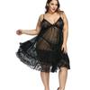 Lencería Sexy Vestido de Noche Europeo y Americano Tallas Grandes para Mujeres 100 kg Usable para Mujeres Curvilíneas Vestido Camisola Ropa de Casa