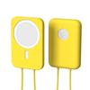 Para iphone12 power bank de carga inalámbrica succión magnética Magsafe batería externa cubierta protectora de silicona anticaída antideslizante
