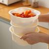 Cesta de drenaje cuadrada para verduras de cocina, cesta de frutas gruesa para lavar verduras, lavabo multifuncional de grado alimenticio