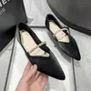 Sapatos rasos femininos estilo francês, bico fino, novo modelo 2026, mocassins de sola macia, sapatos rasos elegantes e chiques para a noite