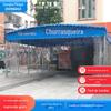 Barraca externa móvel tenda retrátil barraca de churrasco de mercado noturno atividade de fábrica galpão toldo de sol galpão deslizante dobrável