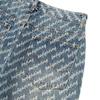 Jeans Lavados Estilo Parisino Retro Americano con Estampado de Letras para Hombre Otoño Sueltos Rectos Pierna Ancha Pantalones que Arrastran el Piso