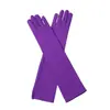 Guantes de Fiesta de Color Sólido Elásticos de Seda de Leche para Actuación Guantes de Vestir Accesorios de Disfraz para Festival