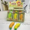 Goma de borrar de pata de gato de dibujos animados linda, mono plátano, pato mango, goma de borrar mango plátano, goma de borrar de papelería