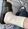 Meias Pós-Parto Estilo Xiaohongshu para Mulheres, Meias Longas Brancas Finas e Macias de Influenciadoras do Tiktok, Meias Slouch Elásticas com Punho Largo para Mulheres, Absorventes de Suor