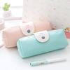 Bolsa de material escolar para estudante grande capacidade bolsa de lápis PU impressão de logotipo material escolar bolsa de lápis presente de aniversário infantil atacado