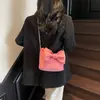 Bolsa Feminina de Design Criativo de Nicho Ins Bolsa de Mão com Laço de Verão Bolsa Pequena Simples de Tecido Oxford Fofa e Menina