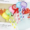 Cartão de bolo infantil criativo decoração de aniversário cartão balão pirulito bandeirinha decoração de festa donuts 6