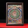 Pintado à Mão Dourado Zaki Lamu Vida Passada e Presente Deus Amarelo da Riqueza Exibição de Thangka Estilo Étnico Raposa de Nove Caudas Pintura Decorativa