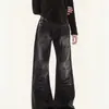 Jeans acampanados con patrón de rayo lavado retro americano para hombre y mujer, versátiles para primavera y otoño, pierna recta, realzan la altura, pantalones acampanados de pierna ancha