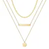 Comercio Electrónico Transfronterizo Europeo y Americano Exquisito Collar de Oro Multicapa para Mujer 2026 Collar de Diseño Elegante y Único