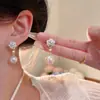 Pendientes Retro de Camelia Francesa con Perlas para Mujer, Gama Alta, Delicados y Versátiles, Pendientes de Celebridad, Nueva Joyería para Orejas 2025