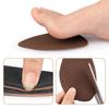 Almohadilla de palma delantera de cuero puntiaguda para zapatos de tacón alto, suave, amortiguadora, de tamaño medio, para hombres y mujeres, suave, resistente al desgaste, almohadilla de palma delantera antideslizante invisible